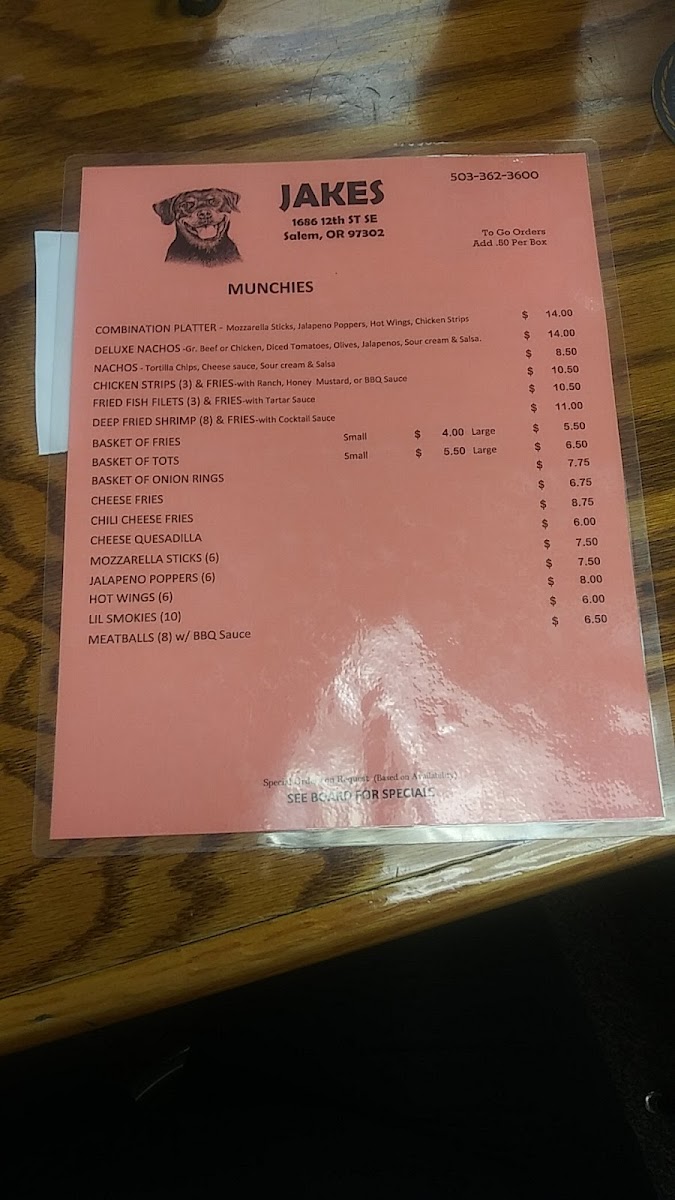 Phil's Bar & Grill Menu - Image 3